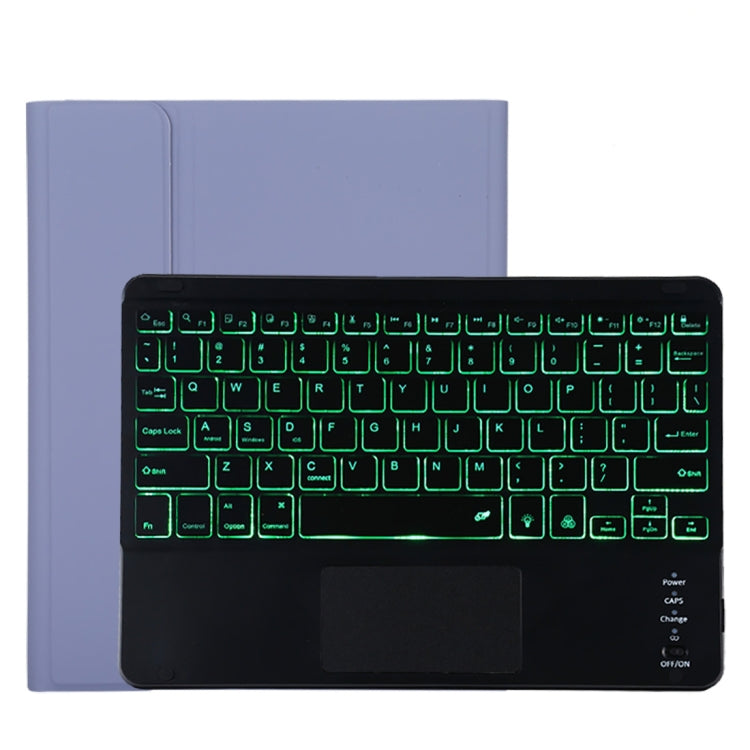 Étui en cuir microfibre avec clavier Bluetooth détachable TG11BCS pour iPad Pro 11 pouces (2020), avec rétroéclairage, pavé tactile, emplacement pour stylet et support, clavier noir