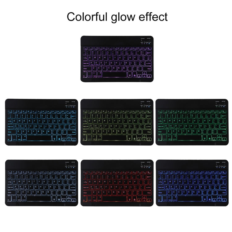 TG11BS Detachable Bluetooth Black Keyboard + Microfiber Leather Tablet Case for iPad Pro 11 inch (2020), with Backlight & Pen Slot & Holder, Black Keyboard