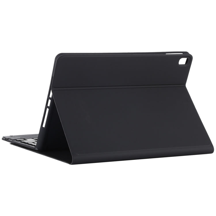 Clavier Bluetooth noir détachable TG-102BCS + étui en cuir microfibre pour iPad 10,2 pouces / iPad Air (2019), avec pavé tactile, rétroéclairage, emplacement pour stylet et support, clavier noir
