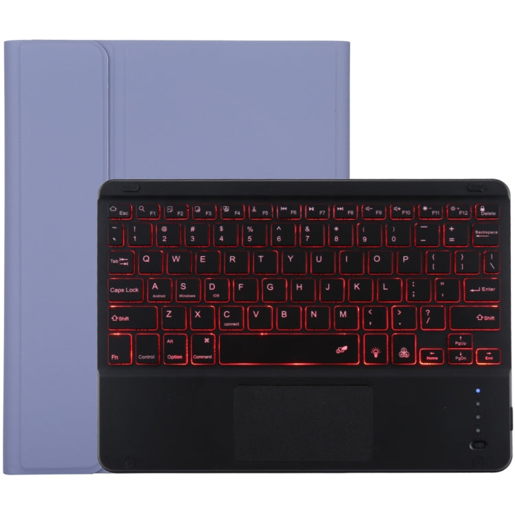 TG-102BCS Detachable Bluetooth Black Keyboard + Microfiber Leather Tablet Case for iPad 10.2 inch / iPad Air (2019), with Touch Pad & Backlight & Pen Slot & Holder, Black Keyboard