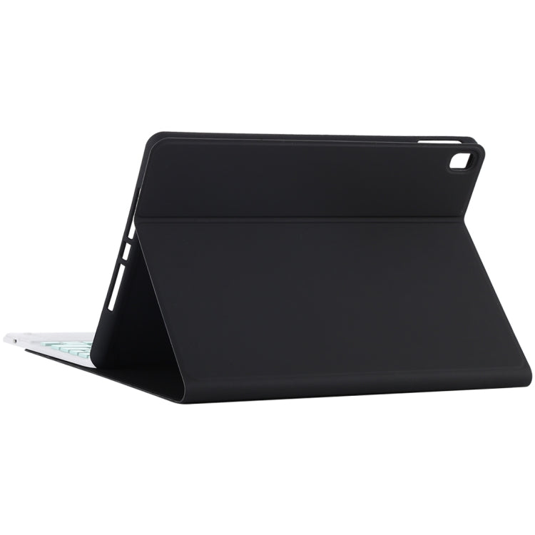 Clavier Bluetooth vert détachable TG-102BC + étui en cuir microfibre pour iPad 10,2 pouces / iPad Air (2019), avec pavé tactile, emplacement pour stylet et support, clavier vert
