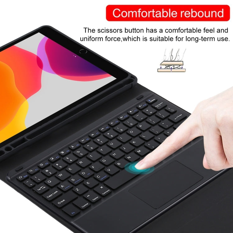 TG97BC Detachable Bluetooth Black Keyboard + Microfiber Leather Tablet Case for iPad 9.7 inch, with Touch Pad & Pen Slot & Holder, TG97BC