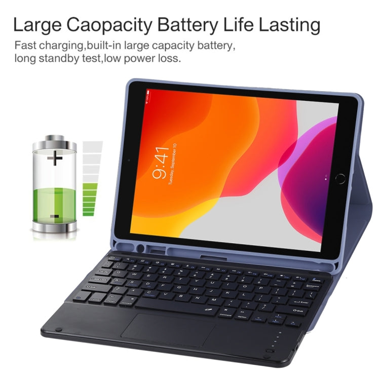 TG97BC Detachable Bluetooth Black Keyboard + Microfiber Leather Tablet Case for iPad 9.7 inch, with Touch Pad & Pen Slot & Holder, TG97BC