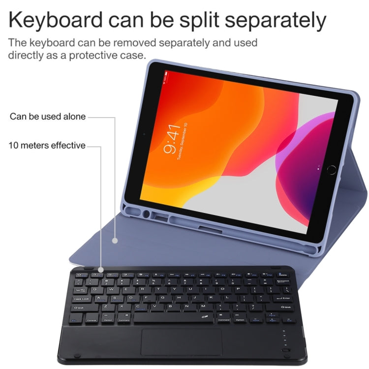TG97BC Detachable Bluetooth Black Keyboard + Microfiber Leather Tablet Case for iPad 9.7 inch, with Touch Pad & Pen Slot & Holder, TG97BC