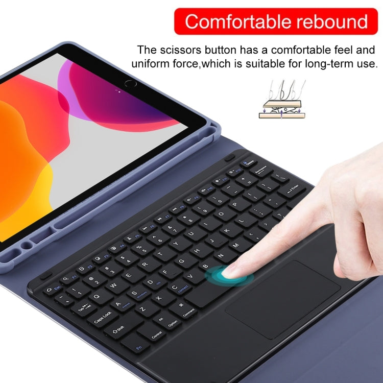 TG97BC Detachable Bluetooth Black Keyboard + Microfiber Leather Tablet Case for iPad 9.7 inch, with Touch Pad & Pen Slot & Holder, TG97BC