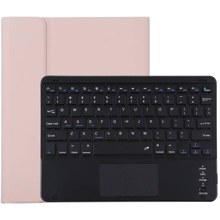 TG109BC Detachable Bluetooth Black Keyboard + Microfiber Leather Tablet Case for iPad Air 2020, with Touch Pad & Pen Slot & Holder, TG109BC