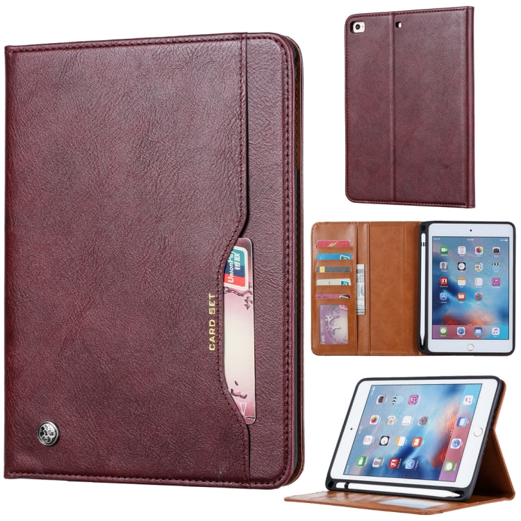 Knead Skin Texture Horizontal Flip Leather Case for iPad Mini 2019, with Photo Frame & Holder & Card Slots & Wallet & Pen Slot, For iPad Mini 2019