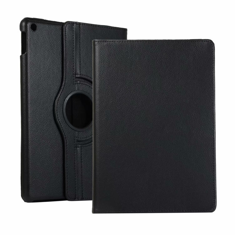 Étui en cuir à rabat horizontal avec rotation à 360 degrés pour iPad 10.2 / iPad Air 2019 10.5 / iPad 10.2 2020, texture Litchi, pour iPad 10.2 / iPad Air 2019 10.5 / iPad 10.2 2020, pour iPad 10.2