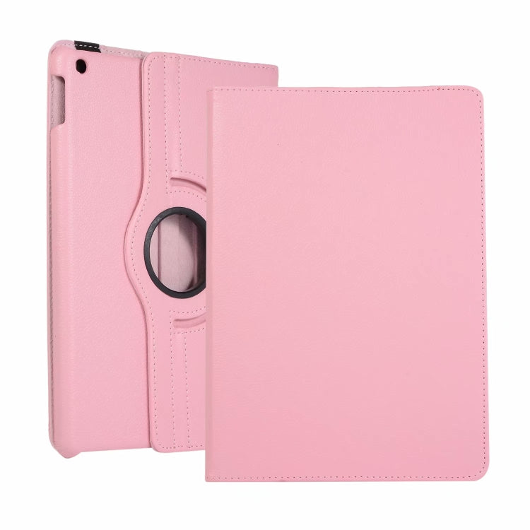 Étui en cuir à rabat horizontal avec rotation à 360 degrés pour iPad 10.2 / iPad Air 2019 10.5 / iPad 10.2 2020, texture Litchi, pour iPad 10.2 / iPad Air 2019 10.5 / iPad 10.2 2020, pour iPad 10.2