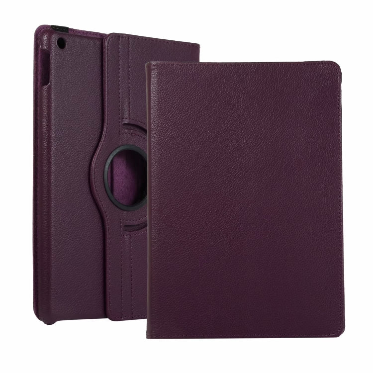Étui en cuir à rabat horizontal avec rotation à 360 degrés pour iPad 10.2 / iPad Air 2019 10.5 / iPad 10.2 2020, texture Litchi, pour iPad 10.2 / iPad Air 2019 10.5 / iPad 10.2 2020, pour iPad 10.2