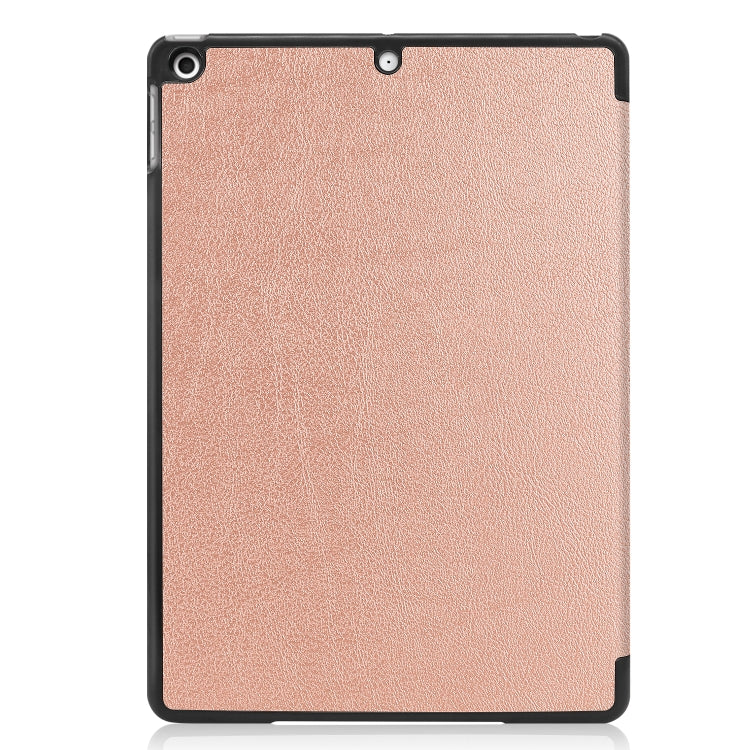 For iPad 10.2 Custer Texture Horizontal Flip Smart PU Leather Case with Sleep / Wake-up Function & Three-folding Holder, For iPad 10.2