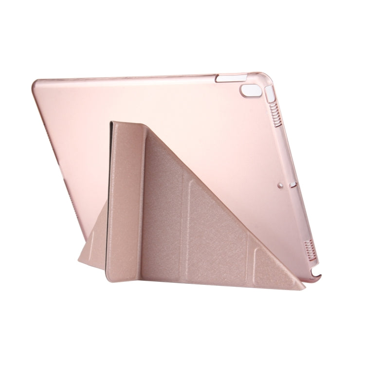 For iPad Pro 10.5 inch Silk Texture Horizontal Deformation Flip Leather Case with 4-folding Holder & Sleep / Wake-up, For iPad Pro 10.5 inch, For iPad Pro 10.5 inch 4-folding, For iPad Pro 10.5 inch with 4-folding Holder & Sleep / Wake-up              ...