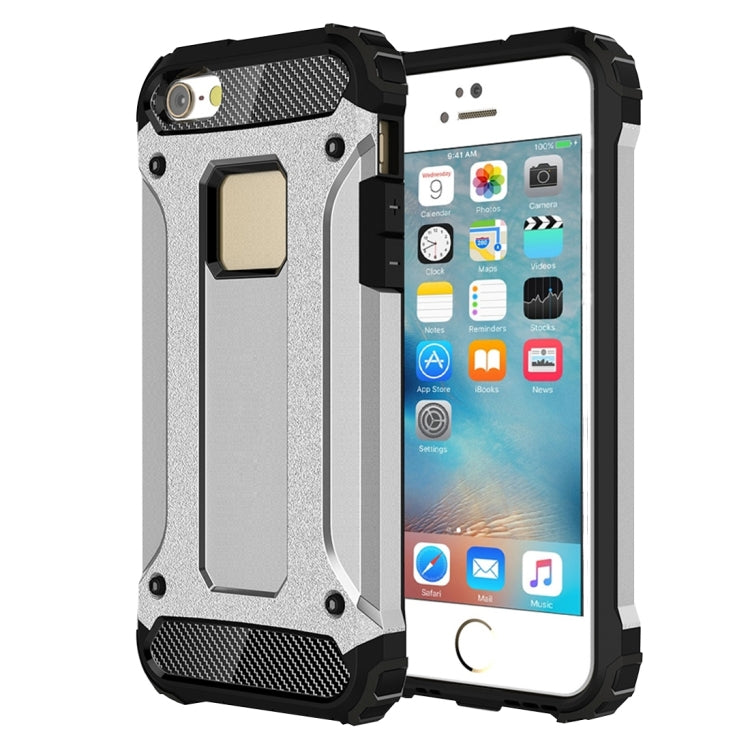 Coque Tough Armor TPU + PC pour iPhone SE, 5 et 5S, compatible avec iPhone 5, 5S et SE