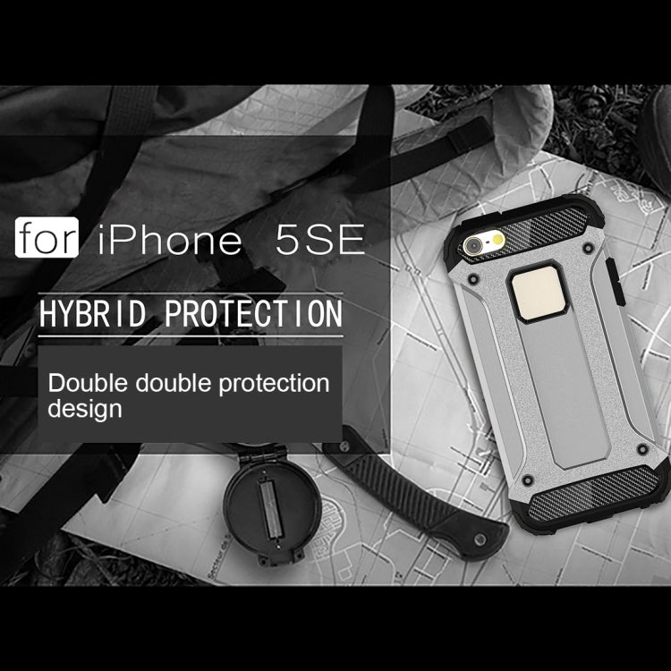 Coque Tough Armor TPU + PC pour iPhone SE, 5 et 5S, compatible avec iPhone 5, 5S et SE