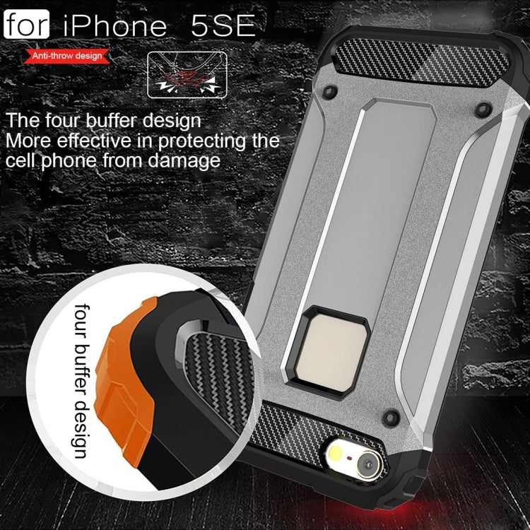 Coque Tough Armor TPU + PC pour iPhone SE, 5 et 5S, compatible avec iPhone 5, 5S et SE