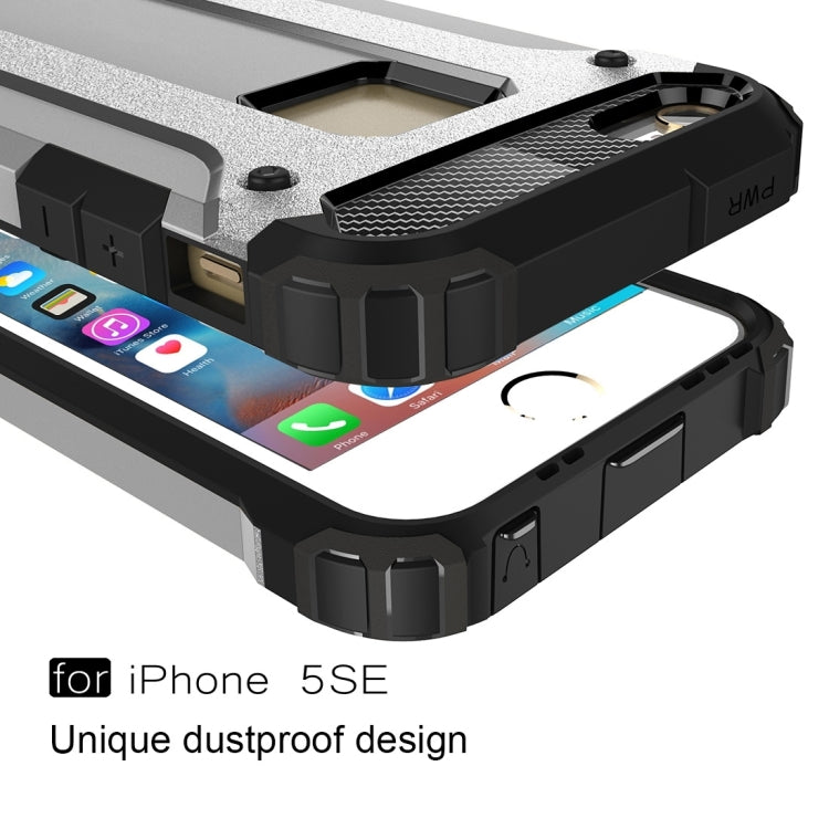 Coque Tough Armor TPU + PC pour iPhone SE, 5 et 5S, compatible avec iPhone 5, 5S et SE