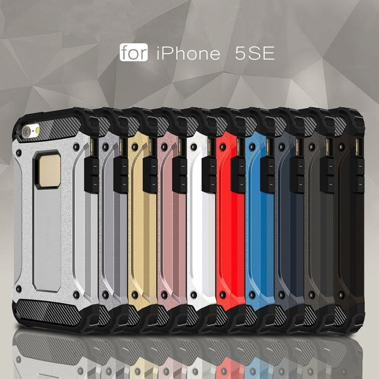 Coque Tough Armor TPU + PC pour iPhone SE, 5 et 5S, compatible avec iPhone 5, 5S et SE