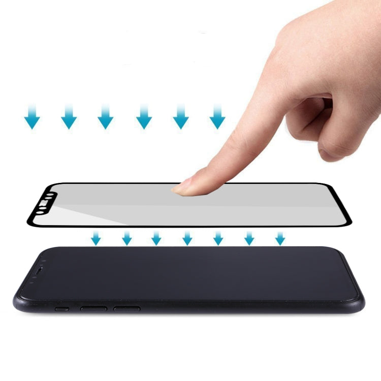 For iPhone X 0.26mm 9H Surface Hardness 3D Explosion-proof Full Screen Carbon Fiber Soft Edges Tempered Glass Screen Film