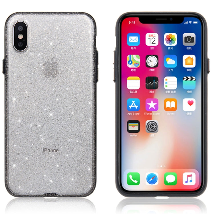 For iPhone X / XS Shimmering Powder PC Protective Back Cover Hard Case