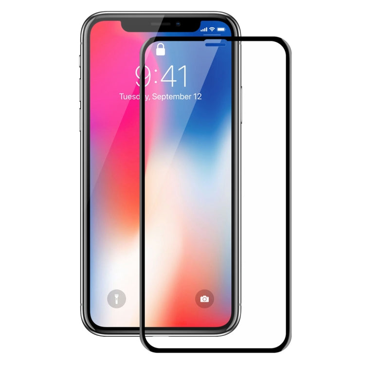 For iPhone X ENKAY Hat-Prince 0.26mm 9H Surface Hardness 6D Curved Edge Full Screen Tempered Glass Film, For X (6D)