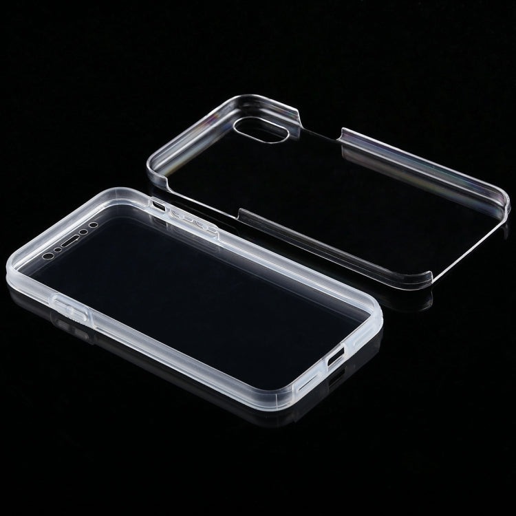 For iPhone X / XS 0.75mm Double-sided Ultra-thin Transparent PC + TPU Case, For X