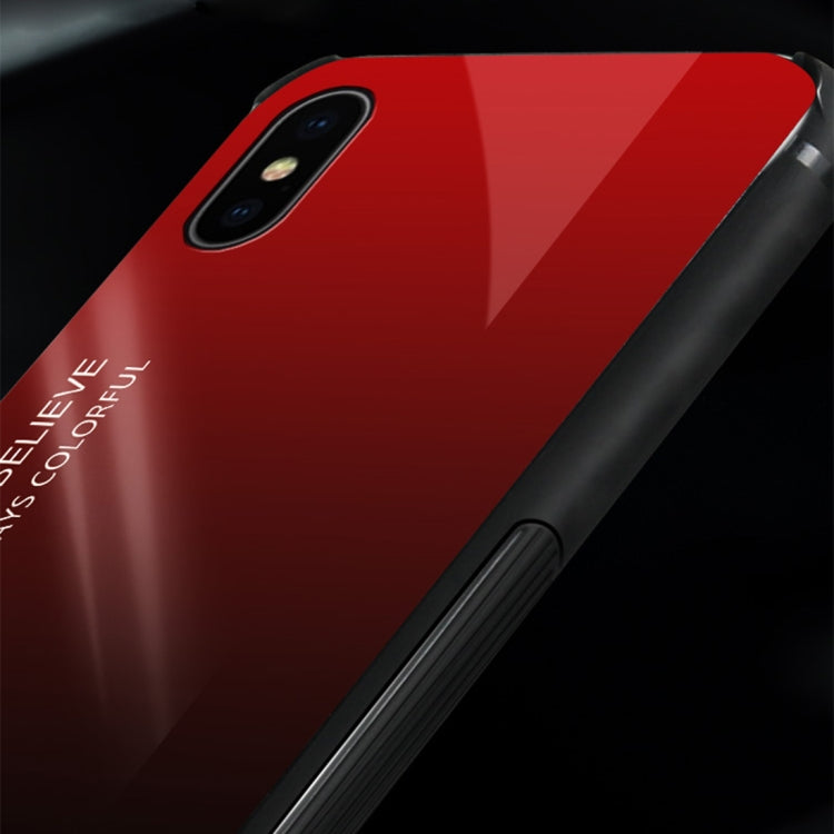 For iPhone X / XS Gradient Color Glass Case, iPhone X / XS