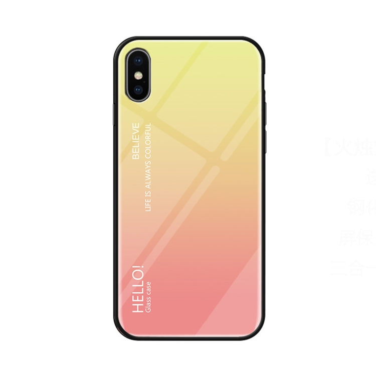 For iPhone X / XS Gradient Color Glass Case, iPhone X / XS