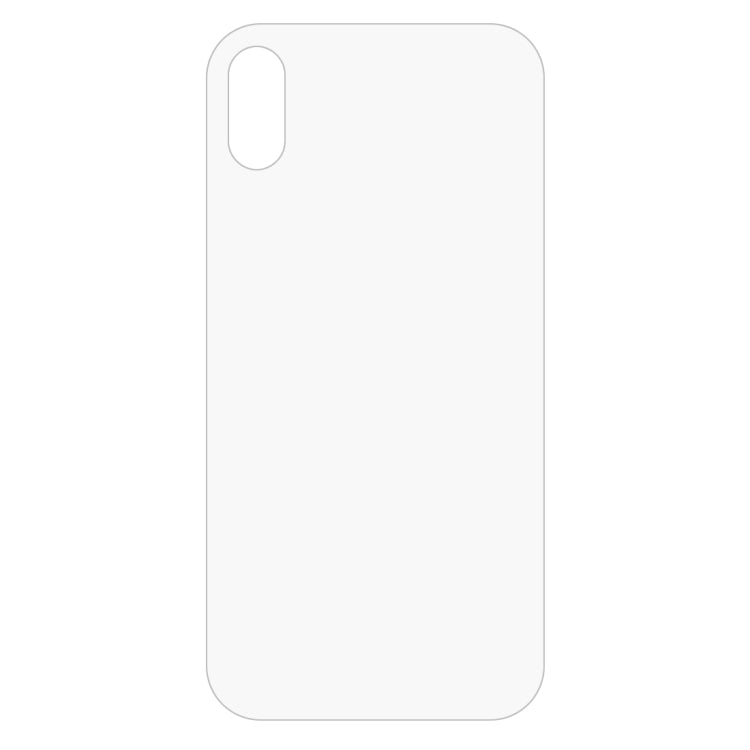 Protection d'écran arrière en verre trempé transparent pour iPhone X/XS