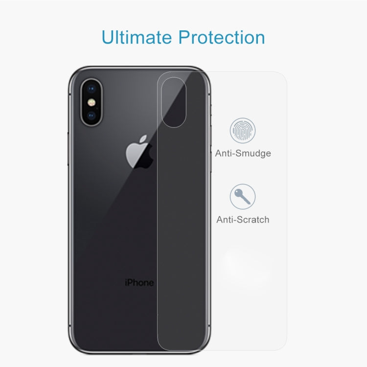 Protection d'écran arrière en verre trempé transparent pour iPhone X/XS
