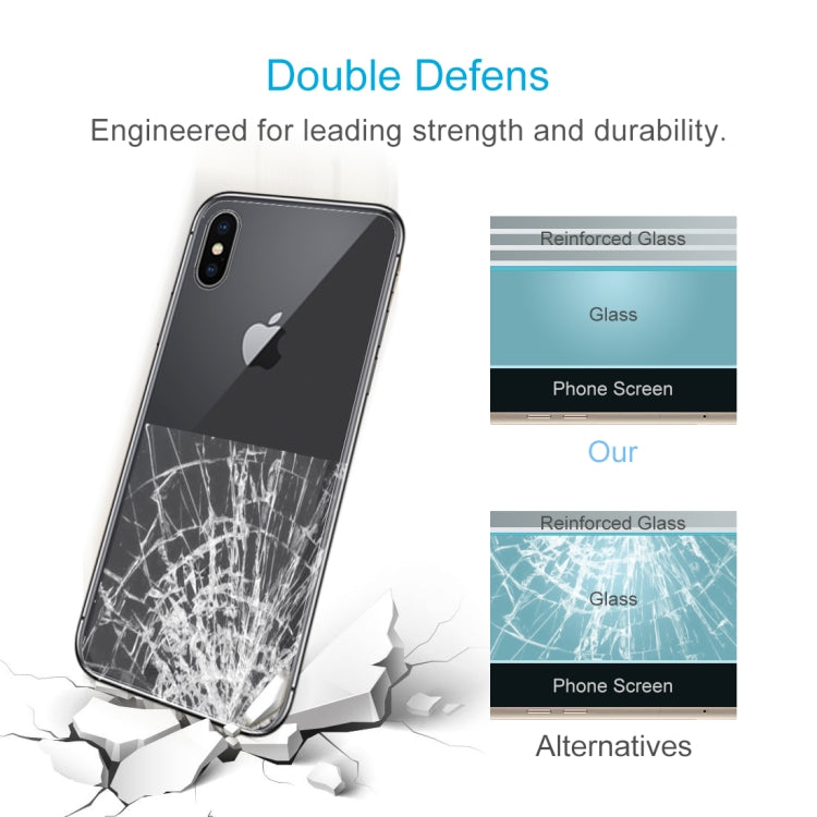 Protection d'écran arrière en verre trempé transparent pour iPhone X/XS
