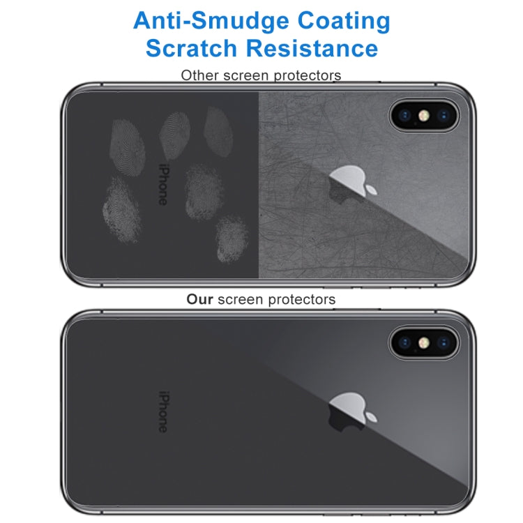 Protection d'écran arrière en verre trempé transparent pour iPhone X/XS