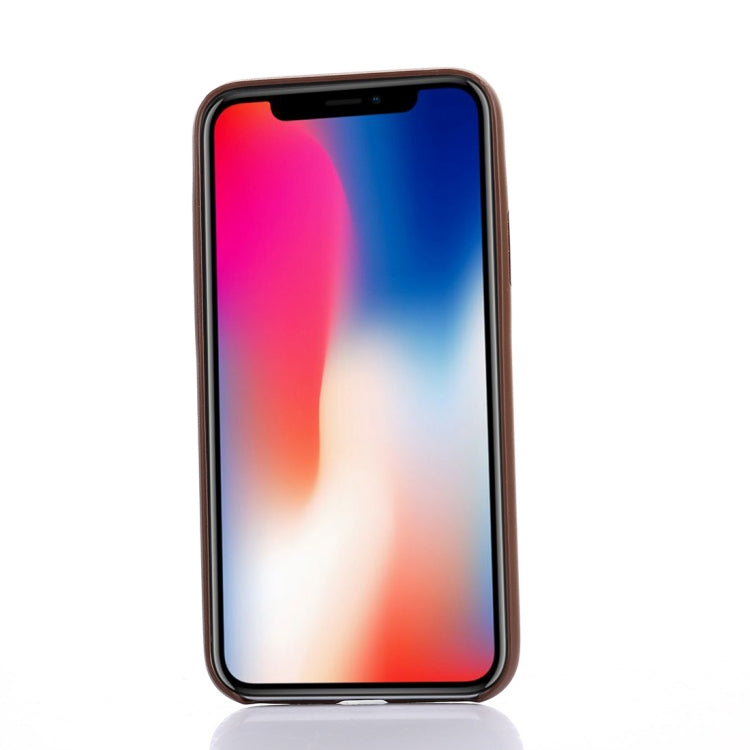 For iPhone X / XS Drop-proof PU Protective Case Back Cover