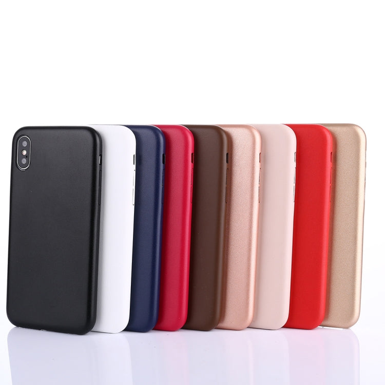 For iPhone X / XS Drop-proof PU Protective Case Back Cover