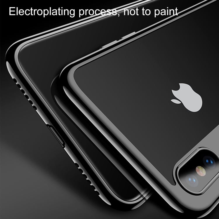 For iPhone X CAFELE Ultra-thin Electroplating Soft TPU Protective Back Cover Case with Ring Holder