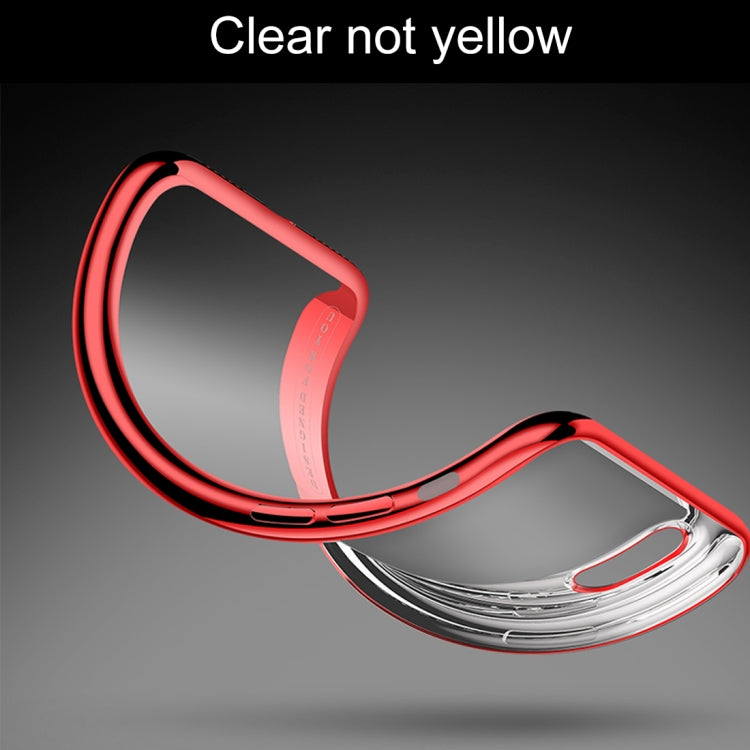 For iPhone X CAFELE Ultra-thin Electroplating Soft TPU Protective Back Cover Case with Ring Holder