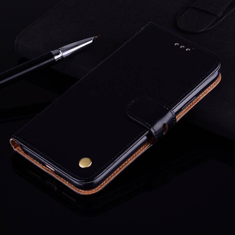 For iPhone X / XS Business Style Oil Wax Texture Horizontal Flip Leather Case with Holder & Card Slots & Wallet, For iPhone X