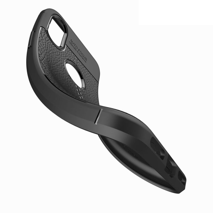 For iPhone X / XS Litchi Texture TPU Protective Back Cover Case