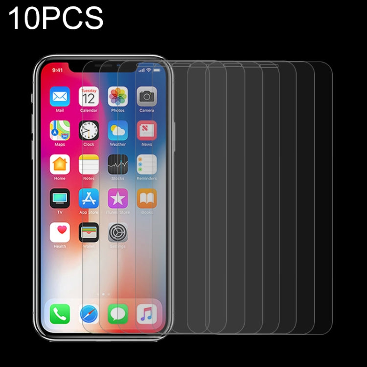 For iPhone 11 Pro / XS / X 10pcs 0.3mm 2.5D 9H Tempered Glass Film, For iPhone 11 Pro / XS / X HD(10 PCS)