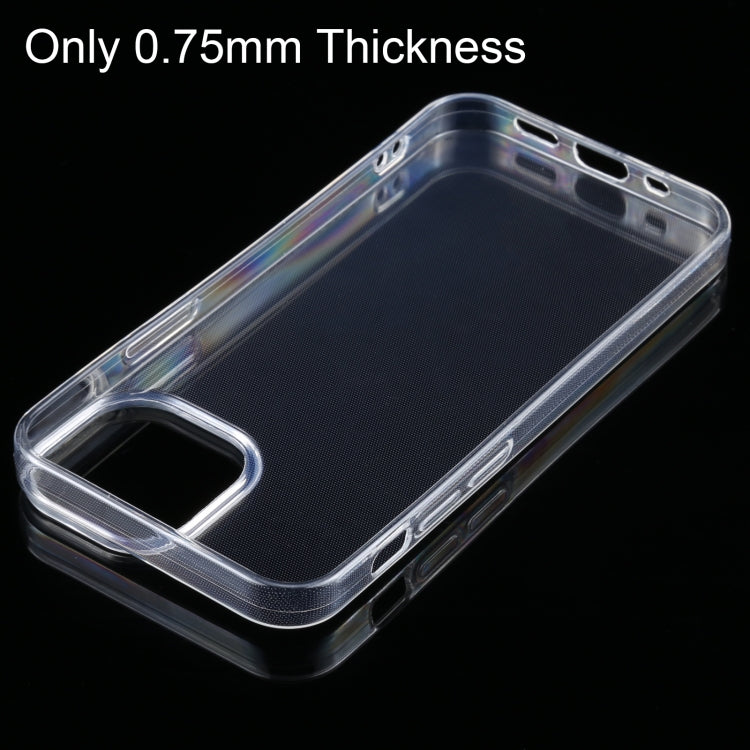 For iPhone 13 0.75mm Ultra-thin Transparent TPU Soft Protective Case, For iPhone 13