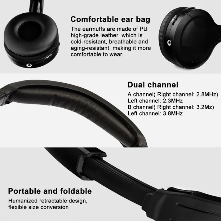 LPT03 Headset Wireless Infrared Dual/Single Channel Earphone