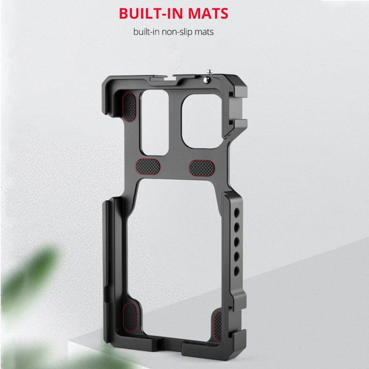 For iPhone 11 Pro Max YELANGU C23 Video Camera Cage Stabilizer with PC Case