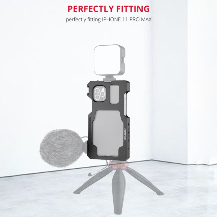 For iPhone 11 Pro Max YELANGU C23 Video Camera Cage Stabilizer with PC Case