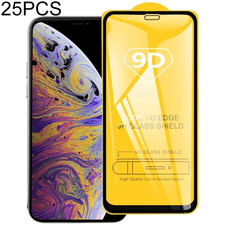 25 PCS 9H 9D Full Screen Tempered Glass Screen Protector for iPhone XS Max / iPhone 11 Pro Max, For iPhone XS Max / iPhone 11 Pro Max (25 PCS)