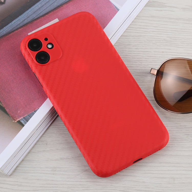 For iPhone 11 Carbon Fiber Texture PP Protective Case, For iPhone 11