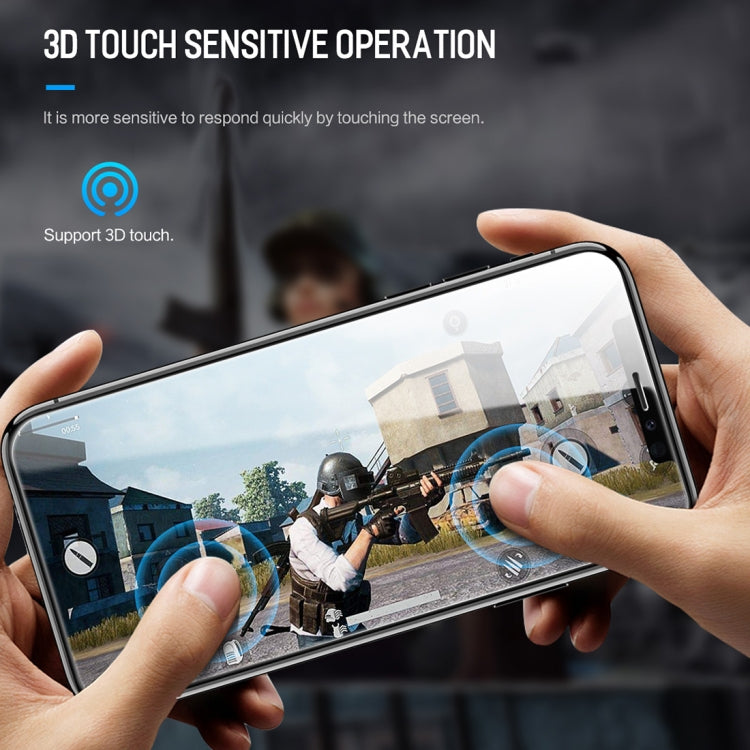 For iPhone 11 Pro Max / XS Max ROCK 0.23mm Soft Edge 7D Curved Surface Anti Blue-ray Full Screen Tempered Glass Film