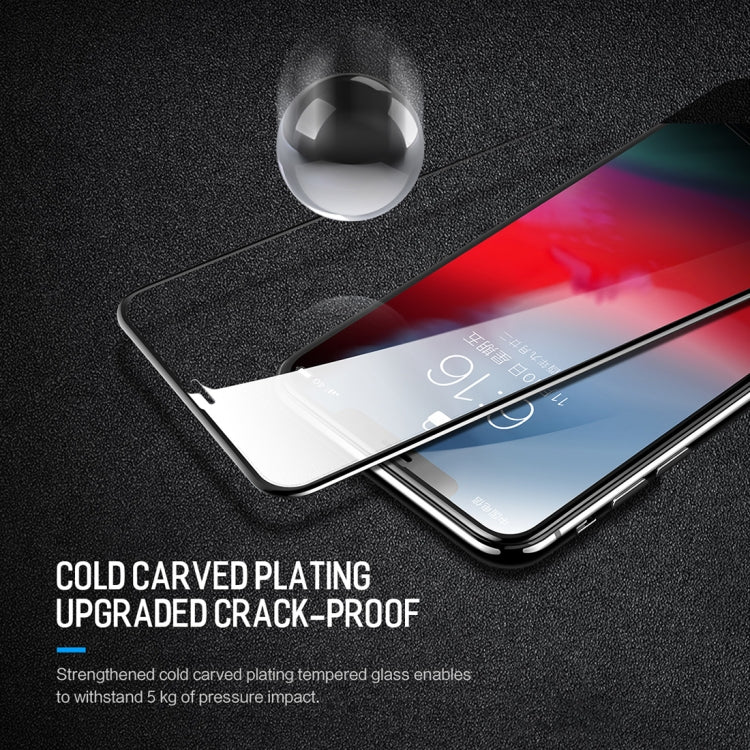 For iPhone 11 Pro Max / XS Max ROCK 0.23mm Soft Edge 7D Curved Surface Anti Blue-ray Full Screen Tempered Glass Film