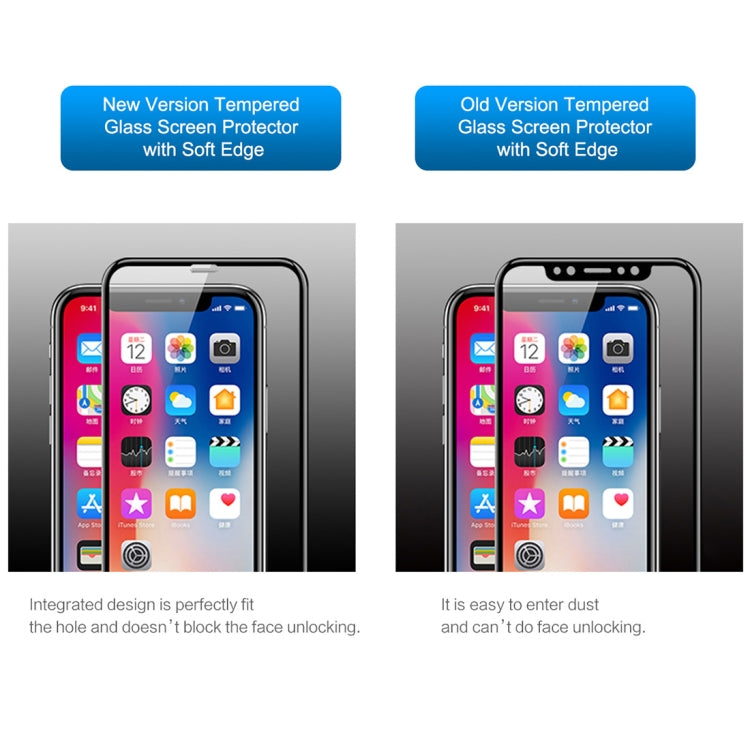 For iPhone 11 Pro Max / XS Max ROCK 0.23mm Soft Edge 7D Curved Surface Anti Blue-ray Full Screen Tempered Glass Film