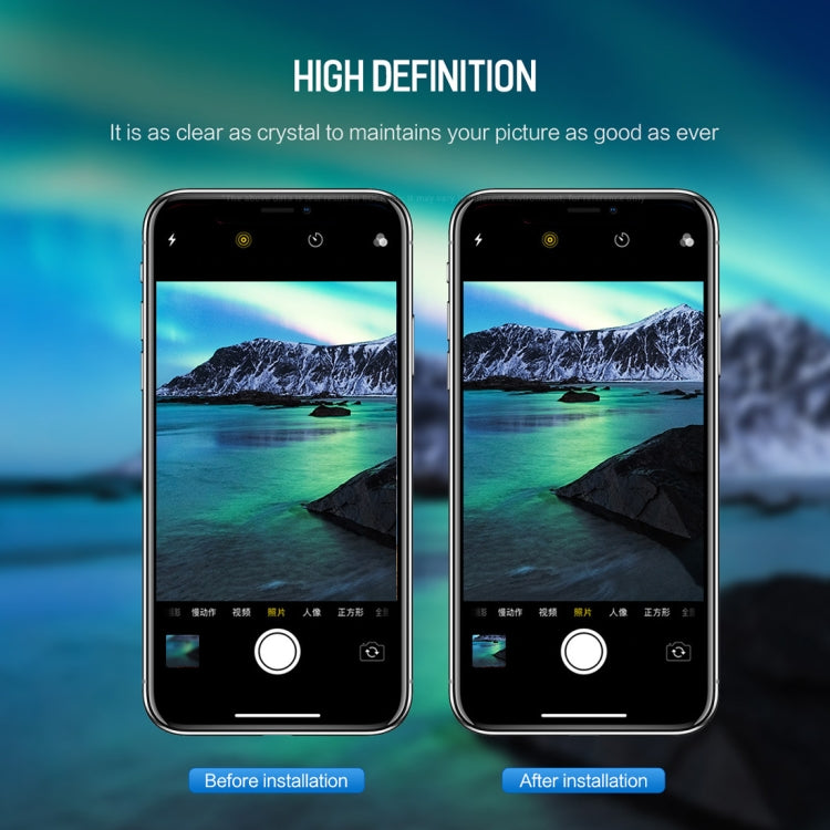 For iPhone XS Max / XS / X 2pcs ROCK 0.15mm Rear Camera Lens Soft Tempered Glass Film