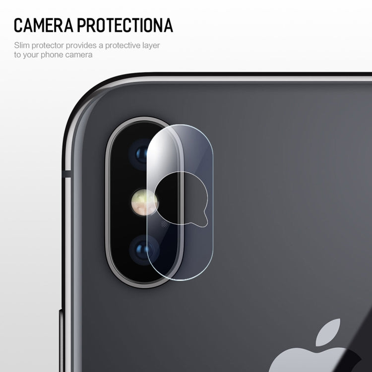 For iPhone XS Max / XS / X 2pcs ROCK 0.15mm Rear Camera Lens Soft Tempered Glass Film