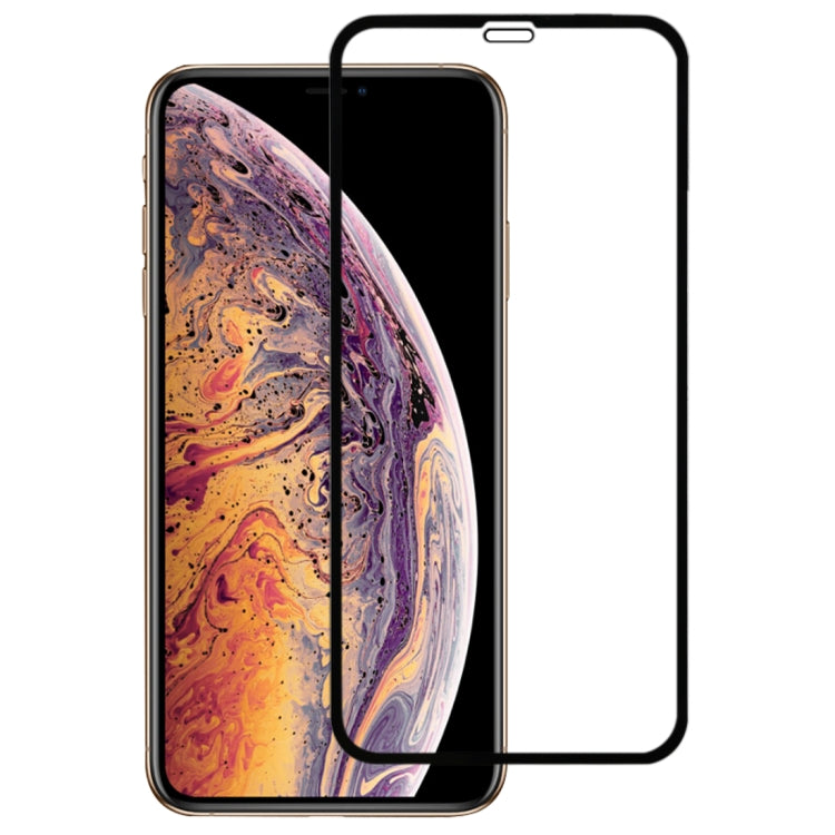 For iPhone XS Max 9H 2.5D Ultrathin Silk-screen Carbon Fiber Full Screen Protector Film, For iPhone XS Max Black 2.5D